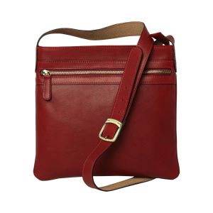 Leather Hip bag - red