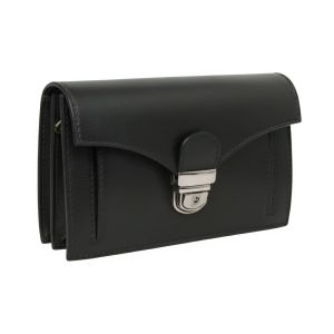 Leather clutch-Black