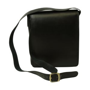 Leather Satchel Bag for I-Pad - Black
