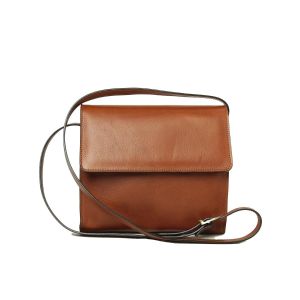 Calfskin shoulder bag-Teak