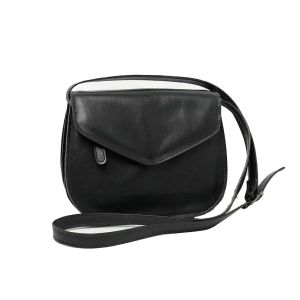 Full grain calfskin shoulder bag - Black