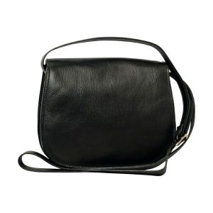 Women's shoulder bag in full grain calfskin - Black