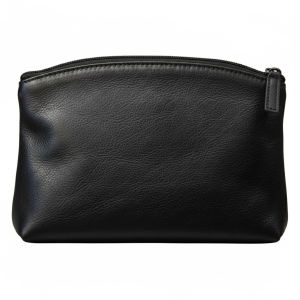 Cowhide leather beauty case- Black