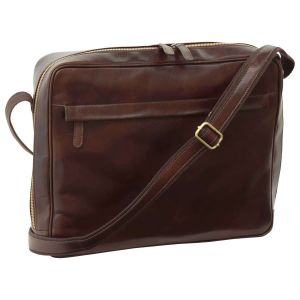 Vachetta Leather Messenger - Dark Brown