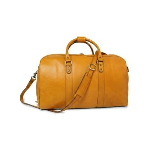 Full grain leather large travel bag - Ochre