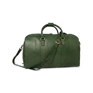 Full grain leather large travel bag - Green