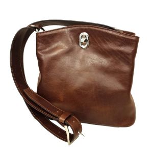 LEATHER BUCKET BAG-CHESTNUT