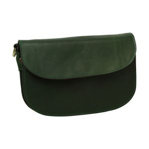 Two-shoulder bag in full-grain calfskin –Green