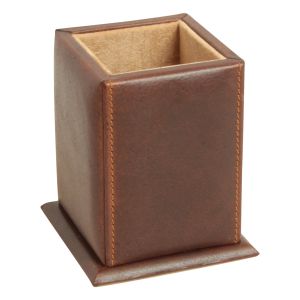 Leather Pen Holder - Brown