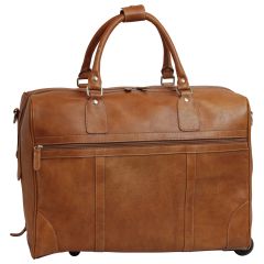 Oiled Calfskin leather duffel bag - Colonial Brown