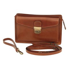 Leather Hand Bag - Brown