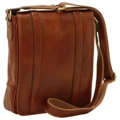 Soft Calfskin Leather Satchel Bag - Brown