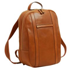 Soft Calfskin Leather Laptop Backpack - Gold