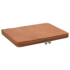 Cowhide leather portfolio - Brown Colonial