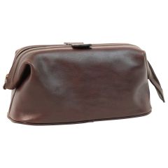 Leather Beauty Case - Dark Brown