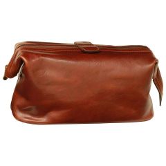 Leather Beauty Case. Brown 