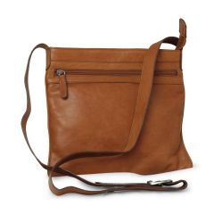 Leather cross body bag - colonial