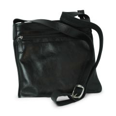 Borsa in pelle a tracolla - nero