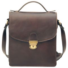 Classica II Leather Satchel - Dark Brown