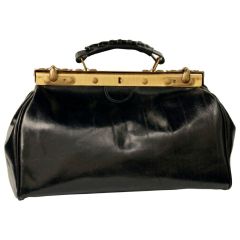 Leather Zipper Bag – Black              