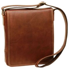 Borsa in pelle per I-Pad. Castagna