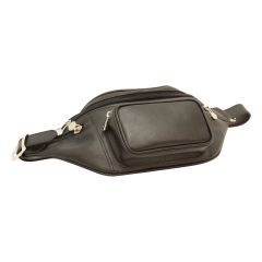 Leather belt pack - Black