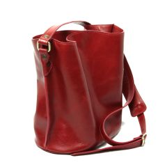 Borsa a tracolla in pelle - rosso