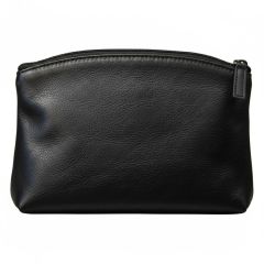 Cowhide leather beauty case- Black