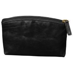 Cowhide leather beauty case- Black