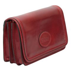 Leather pochette - red