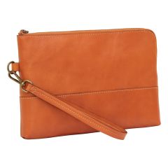 Full grain calfskin document case - brown colonial 