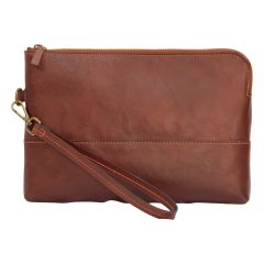 Full grain calfskin document case - brown 