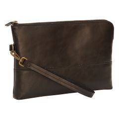 Full grain calfskin document case - black