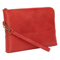 Full grain calfskin document case - red 
