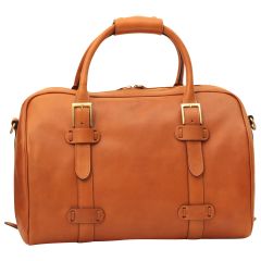 Cowhide leather duffel bag - Brown Colonial