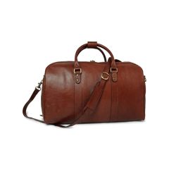 Full grain leather large travel bag - Brown
