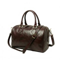 Double handled shoulder bag - Dark brown
