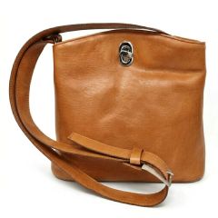 LEATHER BUCKET BAG - BROWN COLONIAL