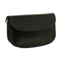 Two-sided shoulder bag in full-grain calfskin –Black