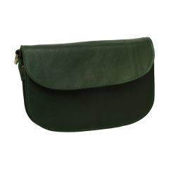 Two-shoulder bag in full-grain calfskin –Green
