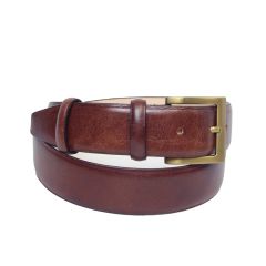 Leather belt  wide 1,57" - brown