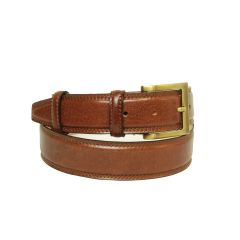 Leather belt  wide 1,57" - brown 5141