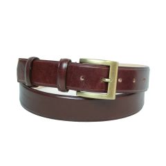 Leather belt  wide 1,38" - brown 5143