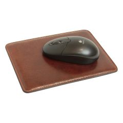 Mouse pad in pelle. Marrone