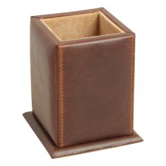 Leather Pen Holder - Brown