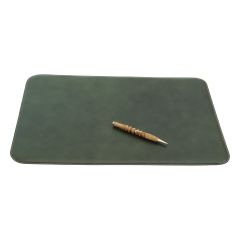 Leather Desk pad - green