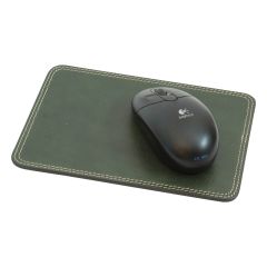 Leather mouse pad - green