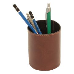 Leather pen cup
