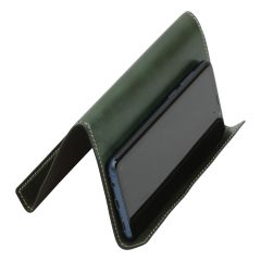 Supporto per ipad e iphone in pelle - verde