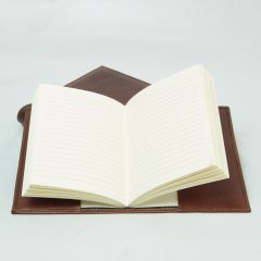 Full grain leather medium diary - brown